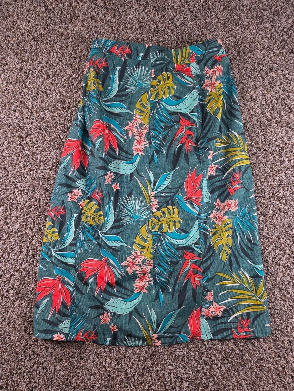 Ripskirts Hawaii Womens Sz XS Teal Blue bright tropical wrap skirt